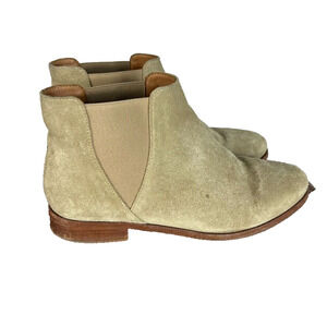 Bobbies Paris Boots Womens 39 Tan Chelsea Suede Ankle Pull on